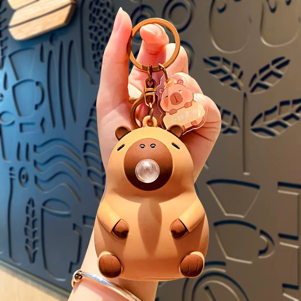 Capybara Chống Căng Thẳng Bóp Móc Chìa Khóa Mềm Không Độc Hại Đồ Chơi Giải Nén Mới Lạ Để Giảm Căng Thẳng Từ Làm Việc Học Tập