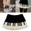 Treeling Nữ Sinh Eo Xếp Ly Một Dòng Mini Váy Vintage Thẩm Mỹ Piano Chìa Khóa In Hình loe Ngắn Skater Váy