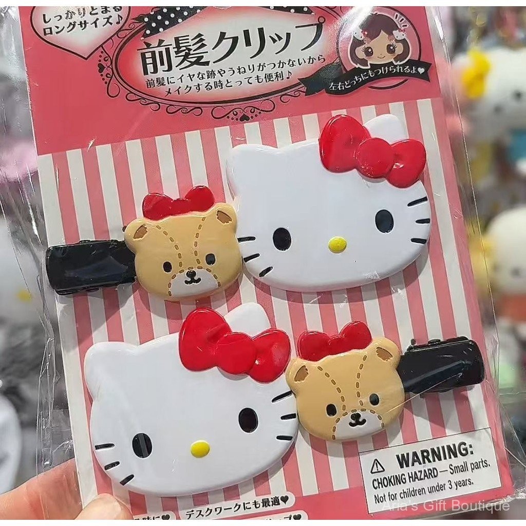 Kẹp tóc liền mạch hình Hello Kitty, thiết kế dài xinh đẹp như trái tim, phù hợp cho các cô gái ngọt ngào