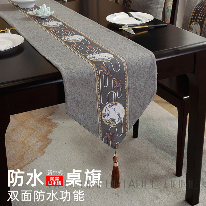 Mới Phong Cách Trung Quốc Chống Thấm Nước Bàn Trà Trà Trà Thiền Bàn Trà Khăn Trải Bàn Dài Phong Cách Trung Hoa Khăn Trải Bàn