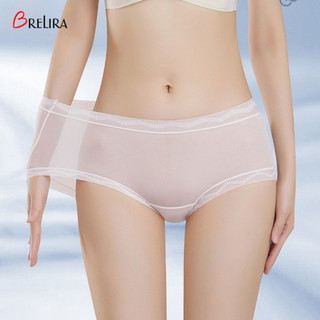 『 Brelira 』 Quần lót liền mạch bằng lụa băng Ren gợi cảm Kháng khuẩn Quần lót thoáng khí vô hình Quần lót nữ khô nhanh Quần lót nữ khô nhanh