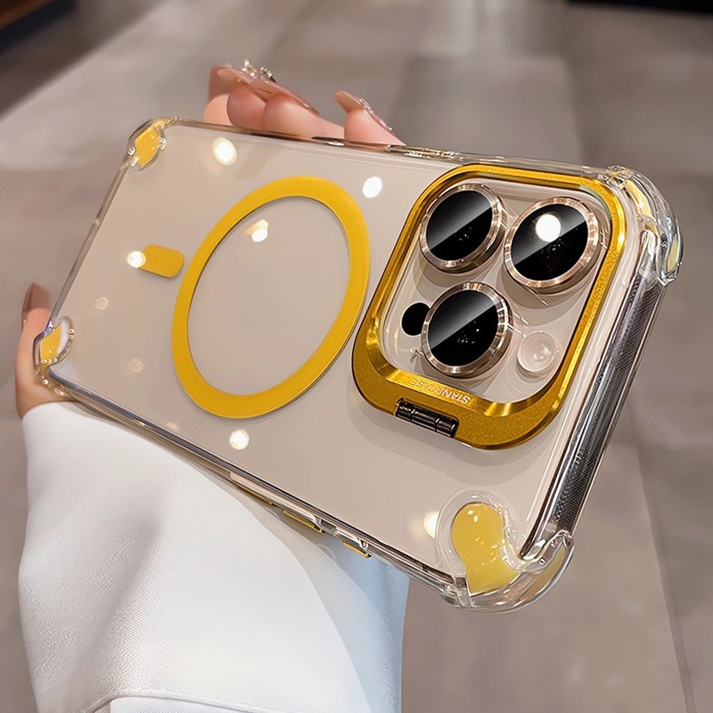 Giá đỡ bảo vệ Camera Vỏ điện thoại từ tính cho iPhone 16 11 12 13 14 15 pro max 15 16 plus Bảo vệ ống kính chống rơi Vỏ cứng bảo vệ điện thoại