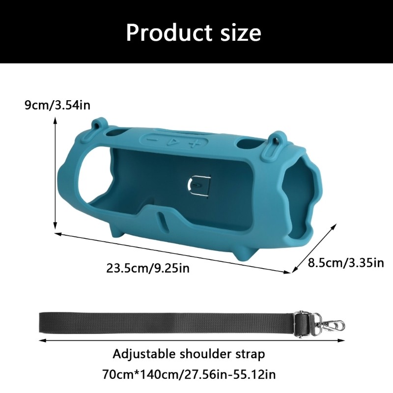 HSV Túi đựng du lịch di động Vỏ silicon để sạc 6 loa