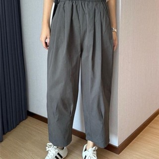 Quần Baggy Dáng Lửng Đũi Mềm Mát Cạp Chun Lưng Cao