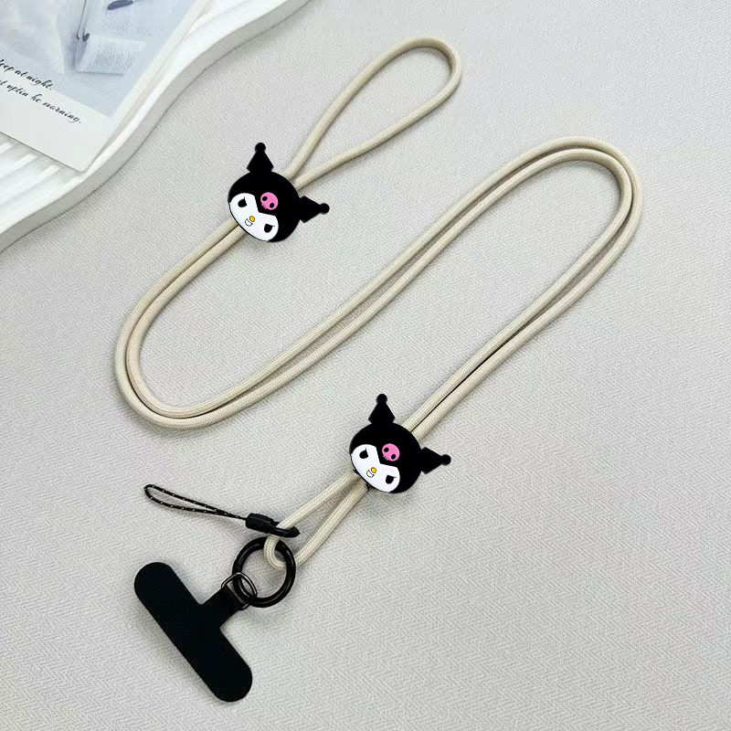 Dây đeo chéo có thể điều chỉnh Kuromi dễ thương Dây buộc điện thoại có móc có thể tháo rời cho điện thoại / ví Unisex Du lịch tối giản Sẵn sàng