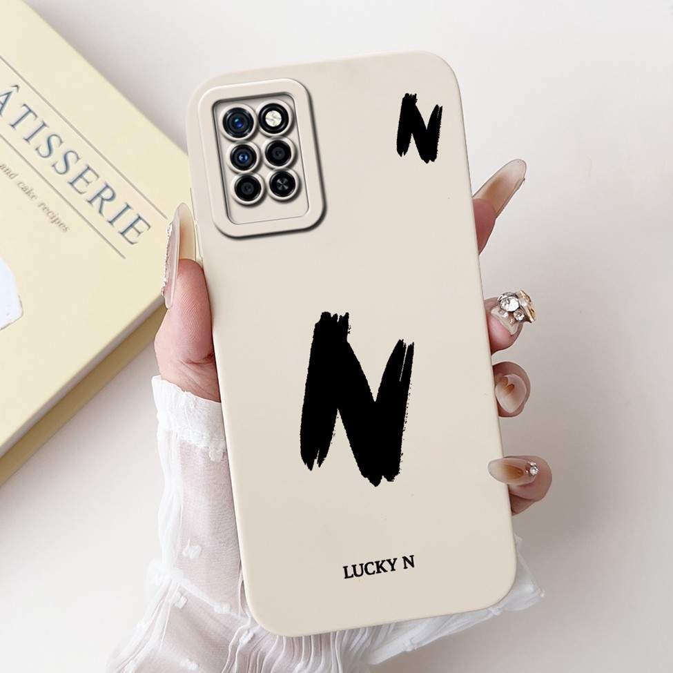 Infinix Note 10Pro X695 X695D Ốp lưng Infinix Note 10 Pro Chữ thời trang đơn giản Thiết kế họa tiết A-Z Ốp lưng chống sốc bằng silicon