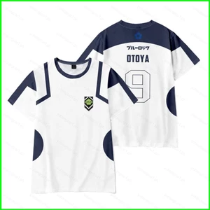Áo thun anime YB1 màu xanh cổ điển cho nhân vật Bachira Meguru, Seishiro và Nagi - Vải chất lượng cao, phù hợp cosplay