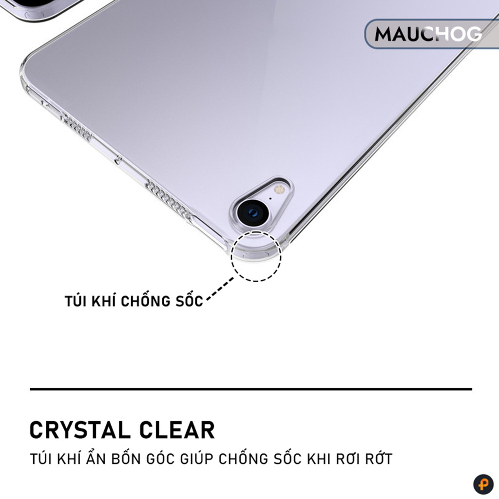 Ốp Trong Suốt Siêu Mỏng Nhẹ TPU Dẻo Cho iPad Pro M4 M2 M1 Air 7 6 5 4 Mini 7 6 Gen 11 10 9 8 7