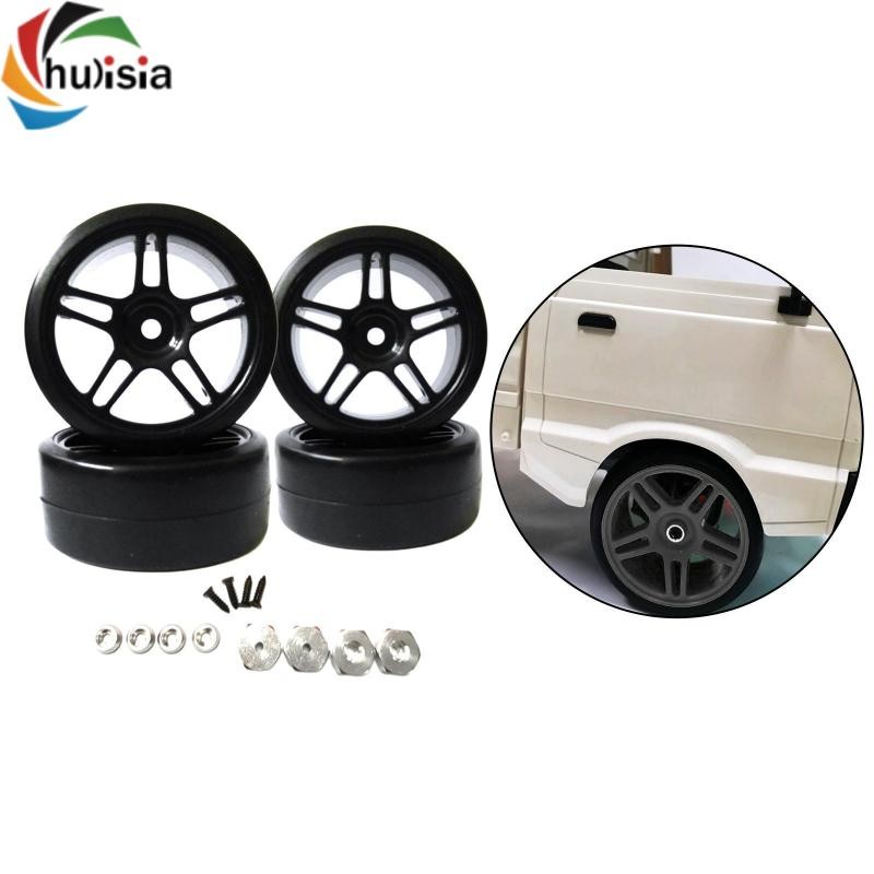 chulisia Lốp Xe RC Có Vành Bánh Xe Cho WPL D12 1: 10 RC Xe Tải Nâng Cấp Phần 1 / 10 100mm