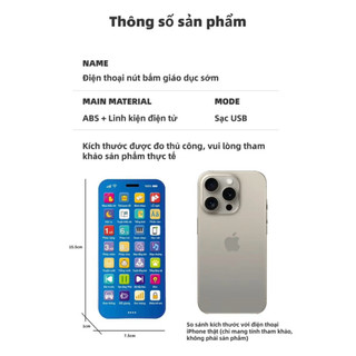 Điện Thoại Đồ Chơi Cho Bé Phát Nhạc Thiếu Nhi Việt Nam, Đèn LED Màu Sáng, Nhạc Ru Ngủ Êm Ái, Âm Thanh Sống Động