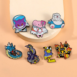 Pokemon Thổ Cẩm Pikachu Hợp Kim Huy Hiệu Schoolbag Pin Trang Trí Hợp Kim Kẽm Pokemon Pin