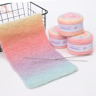 KOPA Gradient Nhiều màu sắc Mohair Sợi cầu vồng nhiều màu 165 mét Sợi mềm dệt tay để đan móc áo len VN