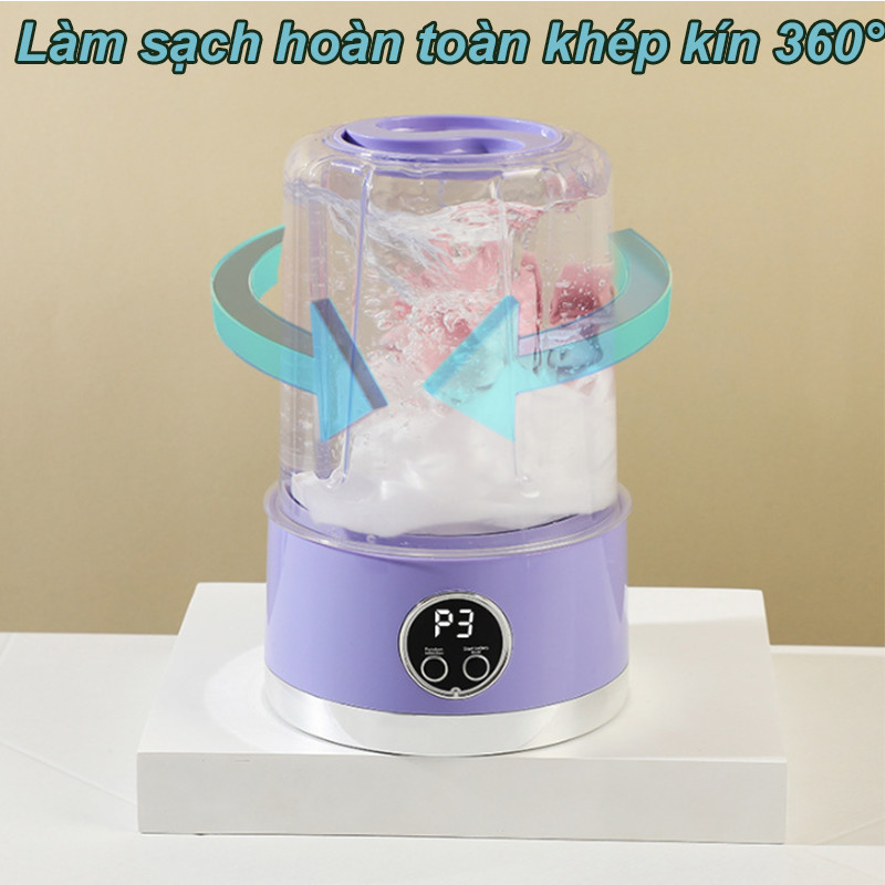 Máy Giặt Đồ Lót Cho Bé，Máy giặt mini đồ lót 2 chế độ,Túc Xá Du Lịch,gọn tiện lợi mang theo