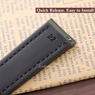 Khóa Bướm - Dây Đeo Đồng Hồ Bằng Da Nylon 18 / 19 / 20 / 21 / 22mm Vải Chính Hãng Da Bò Vòng Tay Đồng Hồ Cho Nam Nữ Dây Đeo Đồng Hồ Vải Để Thay Thế Dây Đồng Hồ Thông Minh