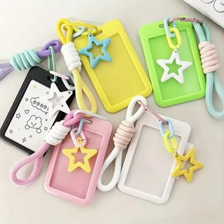 ABS Trượt Kpop Ảnh Đựng Thẻ Chống Mất Móc Khóa 3 Inch Ins Thần Tượng Bảo Vệ Túi Xe Buýt Thẻ Tay Cung Cấp
