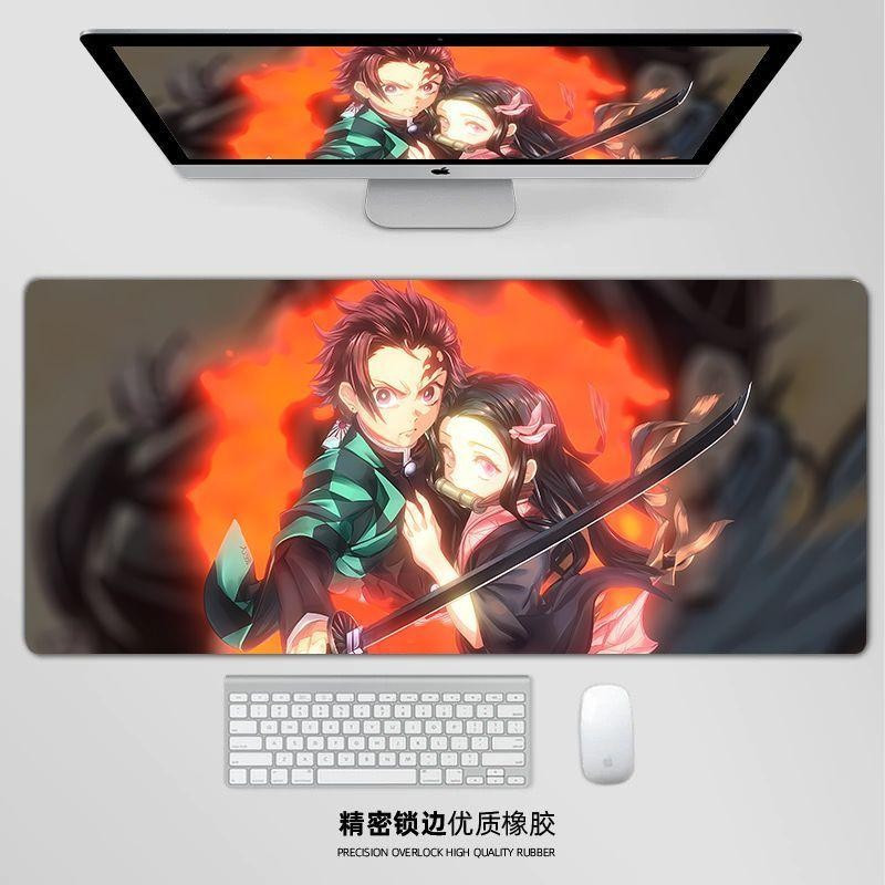 Tấm lót chuột lấy cảm hứng từ Demon Slayer - Đế cao su chống trượt 3mm, Họa tiết Anime để chơi game & văn phòng