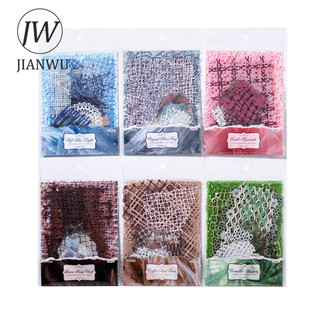 JIANWU Giấy Lưới Series Vintage Rỗng Ren Phong Cảnh Cắt Kéo Sổ Lưu Niệm Chất Liệu Gói Sáng Tạo DIY Rác Tạp Chí Văn Phòng Phẩm