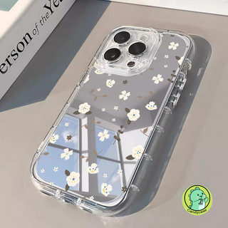 Ốp Điện Thoại Gương Túi Khí Cho Huawei Pura 80 70 P60 P50 P50E P40 P30 Ultra Lite Mate 70 60 50 50E 40 40E 30 30E 20 Pro Plus Vỏ Hoa Thanh Lịch Dễ Thương Vỏ Trong Suốt Chống Sốc