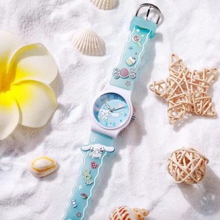 Đồng hồ trẻ em Sanrio dễ thương – Dây silicone mềm máy quartz chống nước nhẹ
