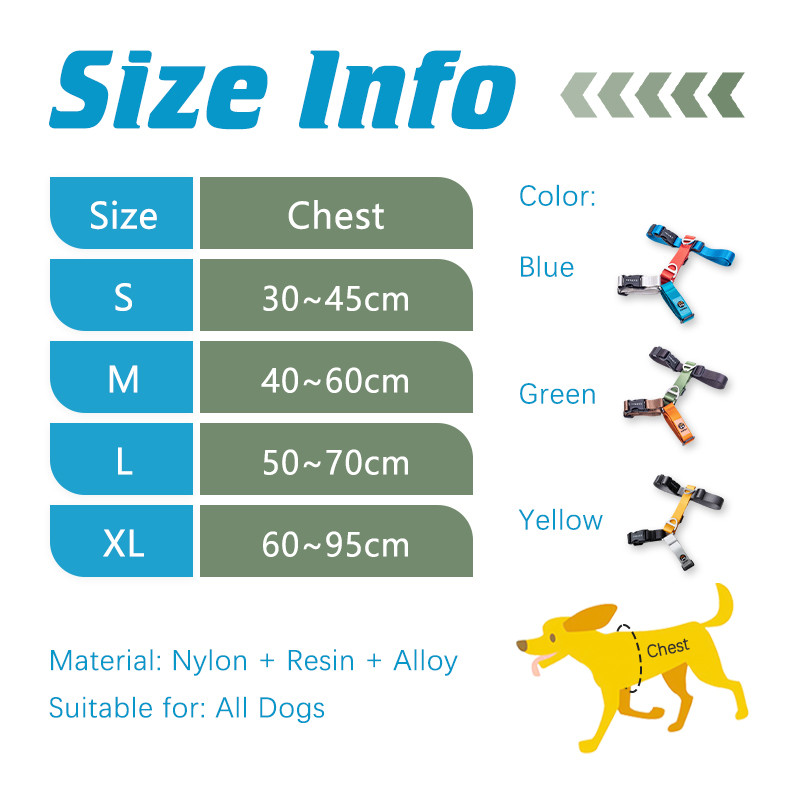 HamshMoc Dây nịt chó Hợp kim D-Ring Phân phối tác động Kẹp nhanh Nylon chống mài mòn cho mọi giống