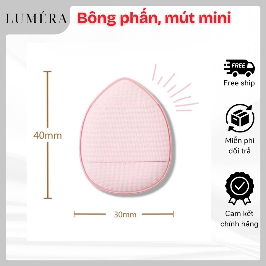 Bông mút tán kem nền, Bông phấn trang điểm mini hình ngón tay cỡ nhỏ tiện lợi có thể dùng ướt hoặc khô