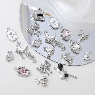 Mới Phong Cách Trung Quốc Hợp Kim Ngọt Ngào Phong Cách Thoáng Mát Trái Tim Tình Yêu Nơ Mặt Dây Chuyền DIY Handmade Trang Sức Vòng Cổ Bông Tai Phụ Kiện
