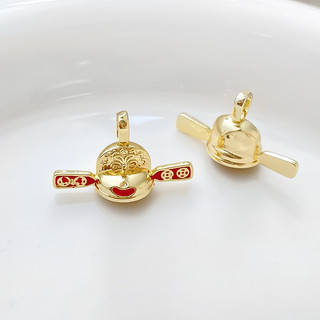 Vàng Thật Mạ Màu Bảo Quản Vàng Thần Tài Nón DIY Handmade Trang Sức Vòng Cổ Chất Lượng Baroque Pin Phụ Kiện