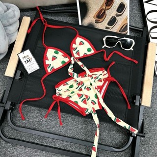 B1-[tomnaukids] Bikini dưa hấu cho bé gái chất thun co giãn thoải mái - Size 9-32Kg