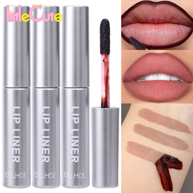 3 Màu Peel Off Lip Liner - Son Tint màu đỏ gợi cảm - Son môi nhung mờ - Mỹ phẩm trang điểm viền môi - Son bóng hình xăm môi - Cốc chống dính - Chống thấm nước lâu trôi