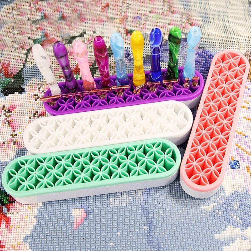Giá đỡ bàn chải trang điểm JIMMYCHOOEC, Giá đựng dụng cụ may vá DIY gia đình, Lưu trữ bàn chải trang điểm Cấu trúc silicon Nhẹ chống bụi Giá đỡ trưng bày du lịch