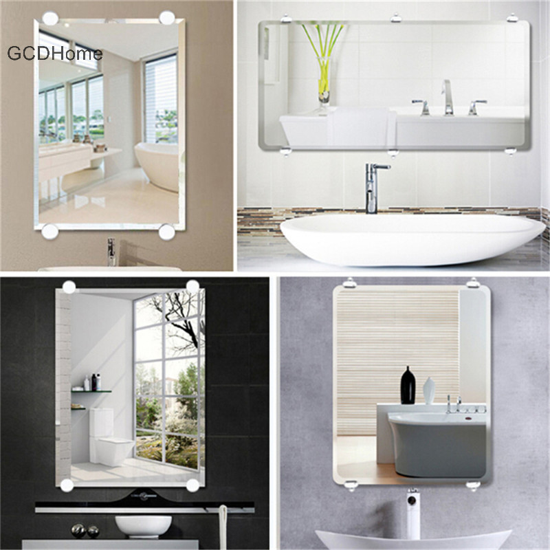 Gcdhome Phòng Tắm Gương Kính Phụ Kiện Cố Định Quảng Cáo Tấm Thủy Tinh Cố Định Kẹp Nóng
