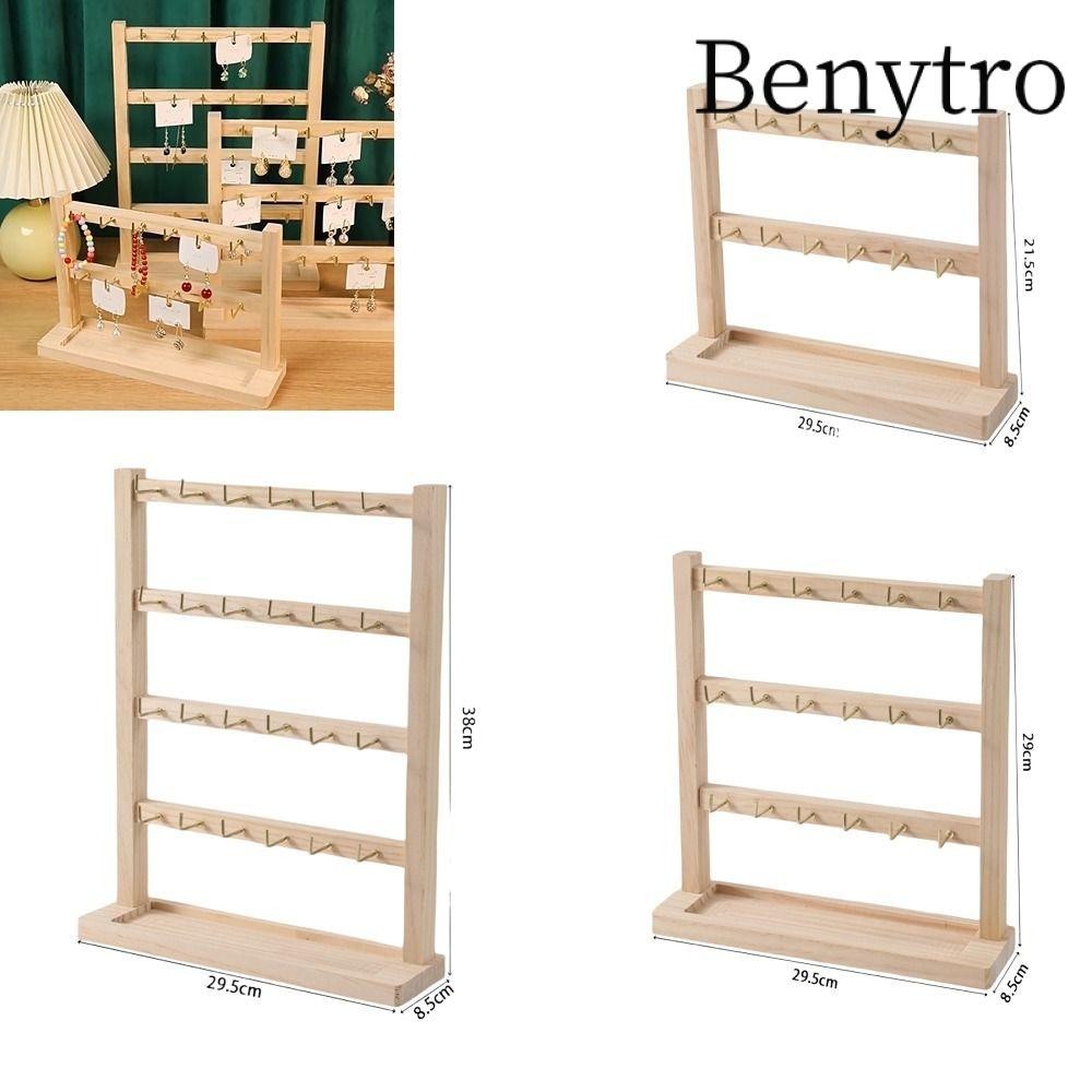 Benytro Giá Bộ Sưu Tập Trang Sức, Gỗ Chắc Chắn Có Móc Dây Chuyền Easel, Móc Khóa Vòng Tay Kệ Gỗ Có Thể Tháo Rời Móc Treo Trang Sức