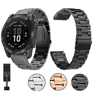 Garmin QuickFit 26mm 22mm 20mm Dây đeo đồng hồ đeo tay bằng thép không gỉ cho Garmin Fenix 7X 7 Pro 5 5X 6 6X / Epix Pro Gen 2 51mm 47mm Phụ kiện dây đeo đồng hồ