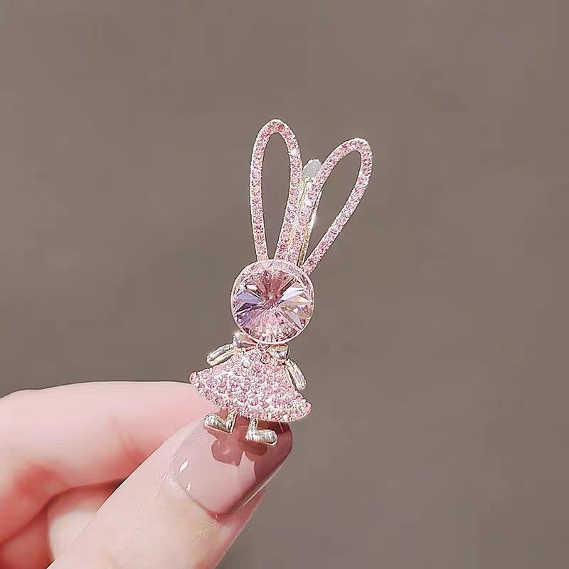 Mauropoli Kẹp Tóc Thỏ Dễ Thương, Mỏ Vịt, Kẹp Tóc Nữ Mặt Trên, Phụ Kiện Tóc