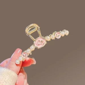 Mauropoli [Sẵn Sàng] Kẹp Hoa Tulip Pháp Nữ Phong Cách Mới Kẹp Tóc Đầu Sau Nửa Tie Cá Mập Kẹp Tóc Cao Cấp Trung Bình