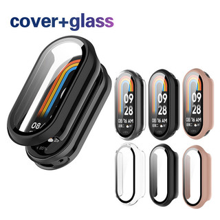 Dành Cho Xiaomi Smart Band 9 Vỏ PC Cứng Cho Miband 9 / 8 Kính Cường Lực Bảo Vệ Màn Hình