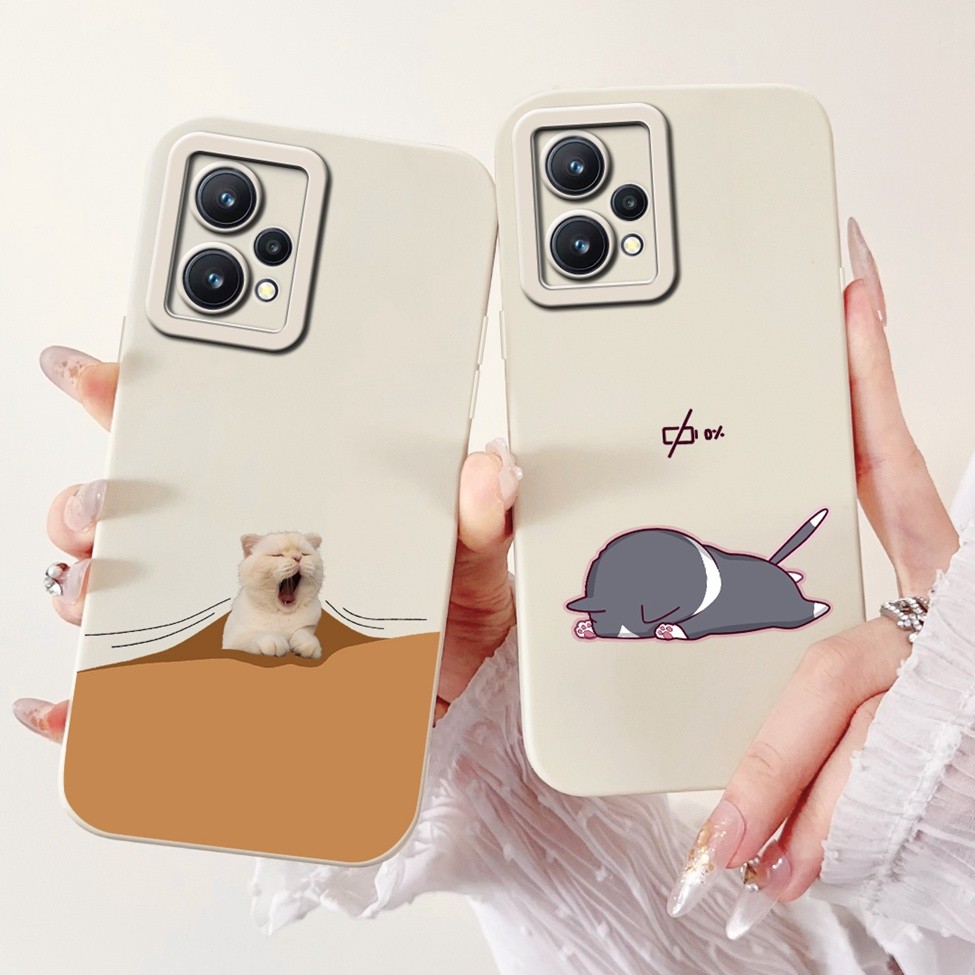 Dành Cho Realme 9 Pro Plus Ốp Lưng 9 4G RMX3521 Hoa Thẩm Mỹ Thời Trang Mèo Dễ Thương Ốp lưng Cho Realme 9 Ốp Lưng 6.4 ''