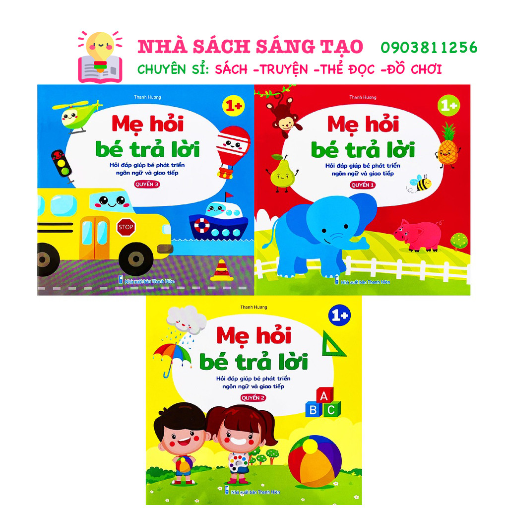 Ảnh Sách - Mẹ hỏi bé trả lời, hỏi đáp giúp bé phát triển ngôn ngữ và giao tiếp (Bộ 3 cuốn) 1