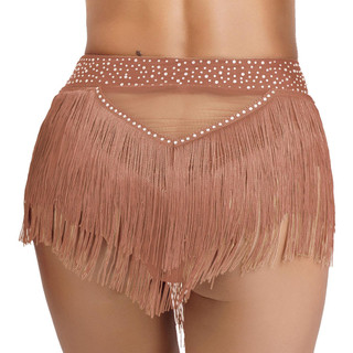 Yhong Nữ Lấp Lánh Kim Cương Giả Tua Rua Viền Rave Khiêu Vũ Quần Short Khiêu Vũ Đáy