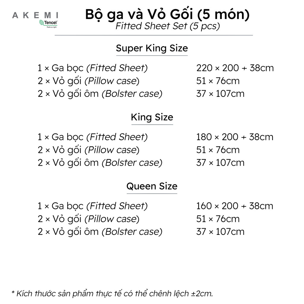Ảnh Bộ ga và Vỏ gối Akemi Tencel Touch Serenity v2, gồm 5 món (King/Queen) 4