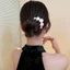 Kẹp tóc hình chữ U ngọc trai - Dụng cụ tạo kiểu tóc - Phụ kiện tóc ngọc trai giả Hàn Quốc - Kẹp tóc cuộn kim loại thanh lịch - Barrettes tóc cho đám cưới, hẹn hò