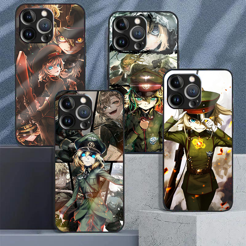 Youjo Senki - Saga Of Tanya The Evil Kính Cường Lực Ốp Lưng Điện Thoại IPhone 15 14 13 12 11 Pro XS Max Plus Mini X XR 8 7 6s SE2 / 3 Cover