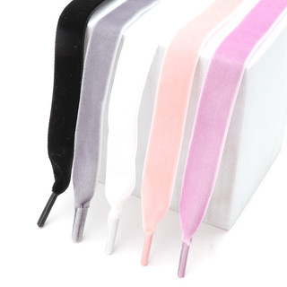 Nhung Dây Giày Đế Bằng Sợi Tuyết Satin Lụa Ruy Băng Dây Giày Thể Thao Thời Trang Dây Giày Nữ 1.5CM Chiều Rộng 100 / 120 / 140 / 160cm