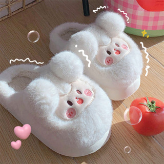 Dép Cotton Xixitiao Hoạt Hình Dễ Thương Nhà Ấm Áp Đế Dày Thường Ngày
