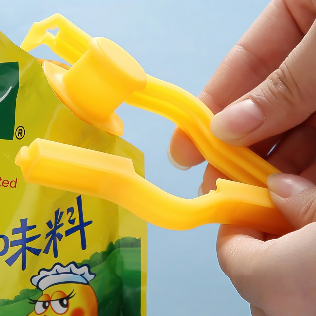 Bộ 5  Kẹp Miệng Túi Bảo Quản Thực Phẩm CÓ NẮP MỞ RÓT tiện lợi FE123