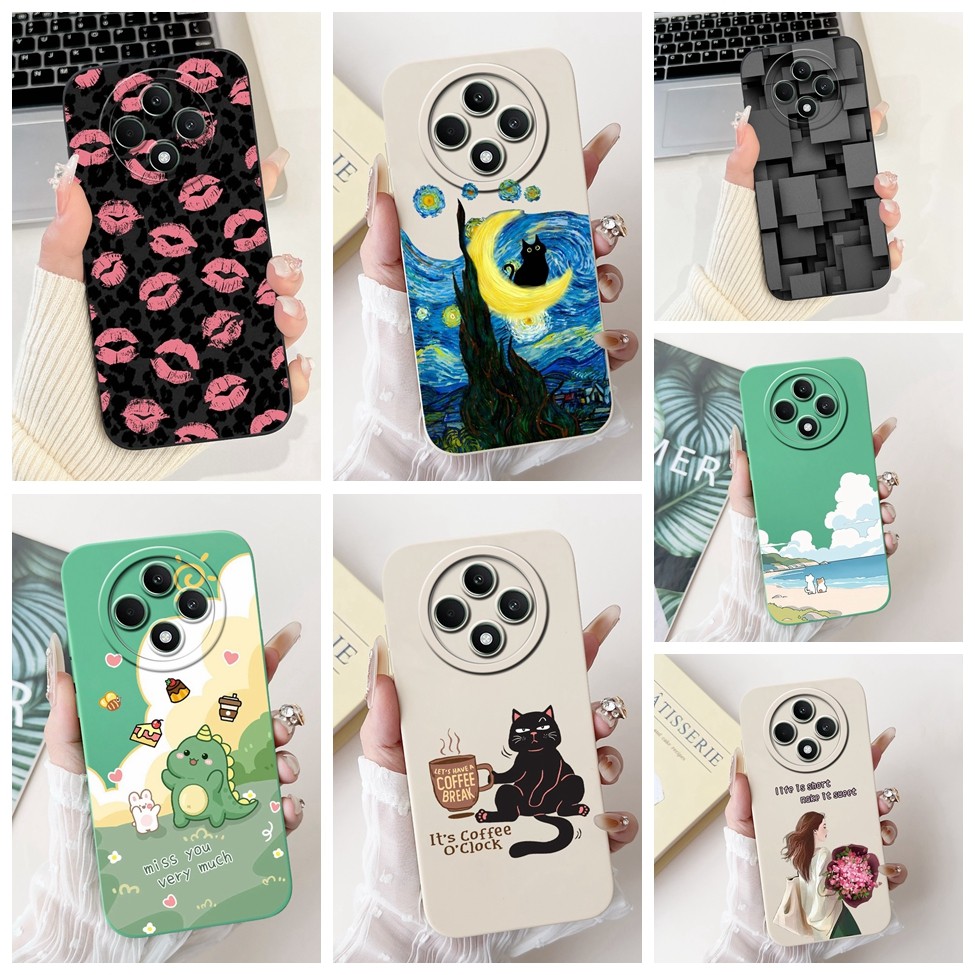 Ốp lưng Oppo Reno 12F 5G CPH2637 Thời trang dễ thương Cô gái ngộ nghĩnh Gấu trúc Cat Cover Oppo Reno12 F 5G Ốp điện thoại