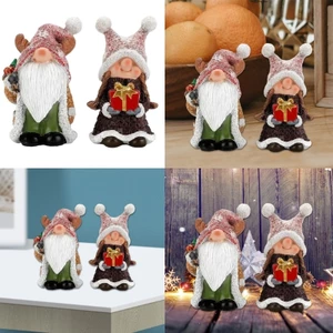 SA Gạc Ông Già Noel Mũ Gnomes Nhựa Thu Nhỏ Thụy Điển Tomte Elf Tượng Trang Trí Cho Tiệc Giáng Sinh Để Bàn Decorati