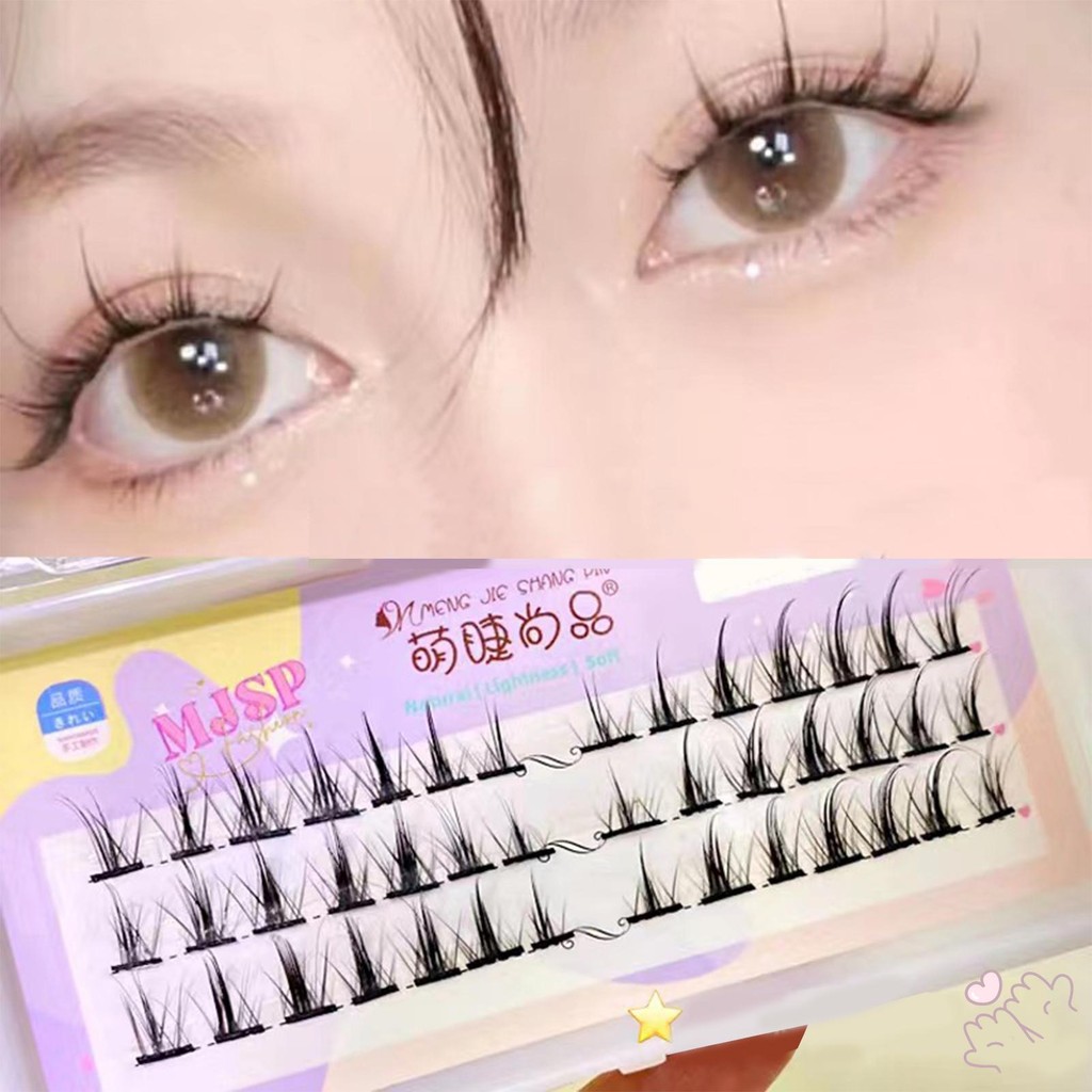 Lông mi mỏng phân đoạn nhẹ mềm mại có thể tái sử dụng Dễ đeo