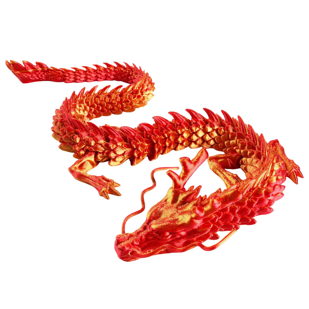 Nhân vật rồng thần thoại in 3D Mô phỏng mạnh mẽ và bền bỉ Đồ trang trí rồng Trung Quốc