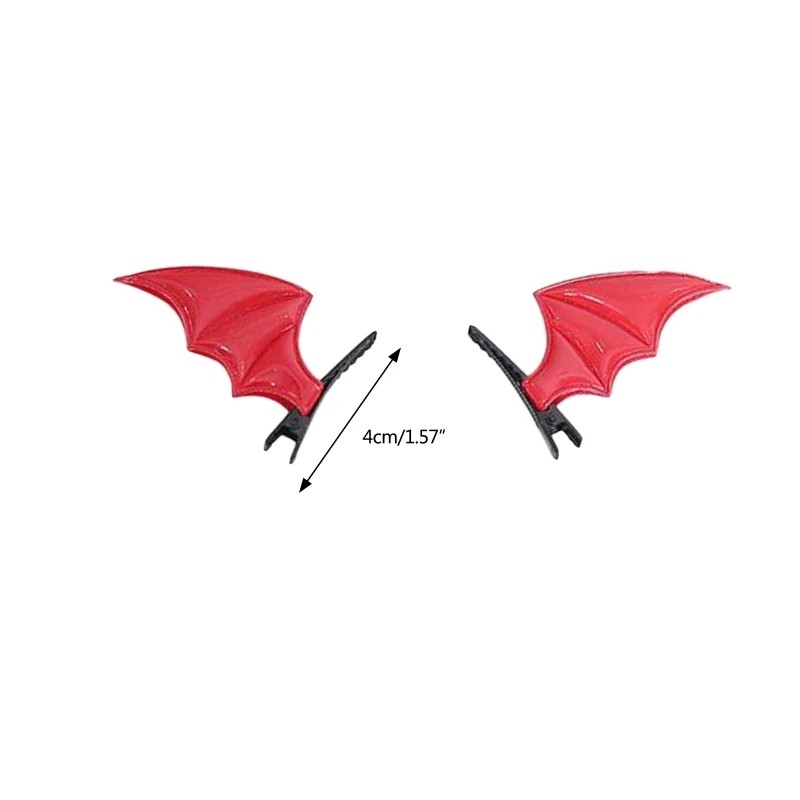 Mới Halloween Phụ Kiện Tóc Bát Cánh Hình Kẹp Tóc Punk Gothic Quỷ Tai Bé Gái Mũ